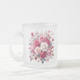 Tasse Givré Rose Bouquet Floral Design-62104