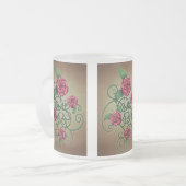 Tasse Givré Rose Cartouche (Devant gauche)