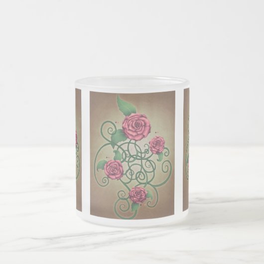 Tasse Givré Rose Cartouche (Centre)