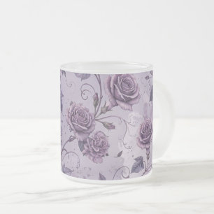 Tasse Givré Rose Lavande Poussiéreuse Teintes Rêveuses Florale