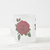 Tasse Givré Rose rouge (Devant gauche)