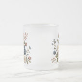 Tasse Givré Roses Brodées Blush & Bleu (Centre)