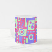 Tasse Givré Rouge Vert Bleu Contructiviste (Devant gauche)