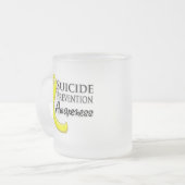 Tasse Givré Ruban de conscience de prévention de suicide (Devant gauche)