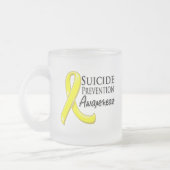 Tasse Givré Ruban de conscience de prévention de suicide (Gauche)