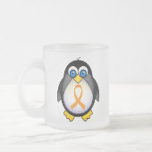 Tasse Givré Ruban orange de pingouin de cadeau de conscience (Gauche)