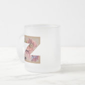 Tasse Givré Rustic Floral Initial Letter Z Monogram (Devant gauche)