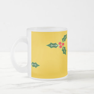 Tasse Givré Saint de Noël sur orange