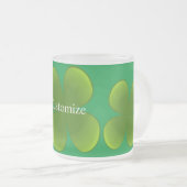Tasse Givré Saint Patrick, Shamrock vert (Devant droit)