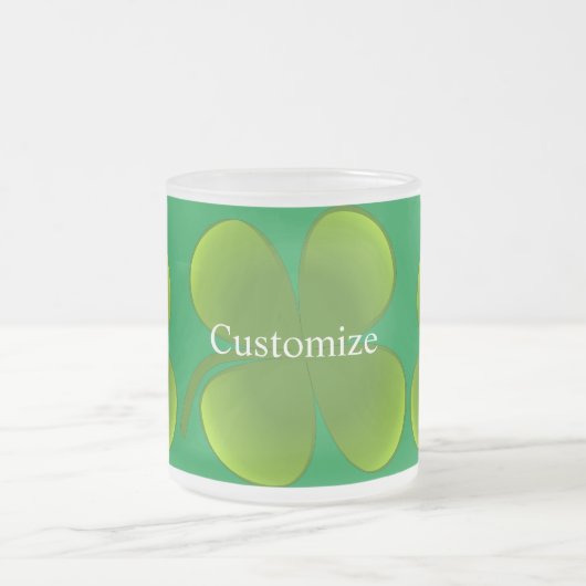 Tasse Givré Saint Patrick, Shamrock vert (Centre)