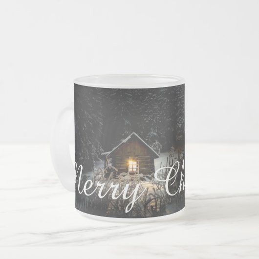 Tasse Givré Salutations de Noël avec Witch House (Devant gauche)