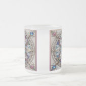 Tasse Givré Saphirs roses et bleus Diamants Perles Mandala (Centre)