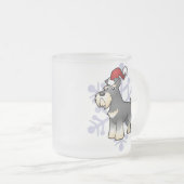 Tasse Givré Schnauzer géant/standard/miniature de Noël (Devant droit)
