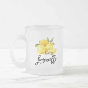 Tasse Givré Script de brosse Limoncello Citrons de verre glac