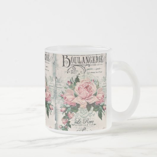 Tasse Givré shabby chic, decoupage, victorian, french chic, pa (Droit)