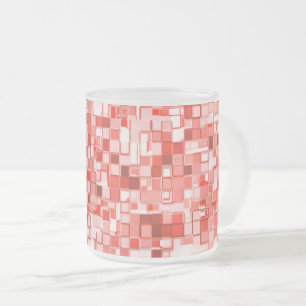 Tasse Givré Shuffled small squares, tones of red or coral