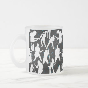 Tasse Givré Silhouette de bande de rock Motif.w Black BG