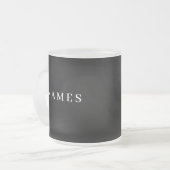 Tasse Givré Simple Black Custom Ajouter Votre Nom Élégant (Devant gauche)