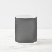 Tasse Givré Simple Black Custom Ajouter Votre Nom Élégant (Centre)