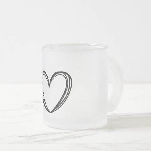 Tasse Givré simple minimum ajouter votre texte monogramme phot (Devant droit)