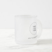 Tasse Givré Simple Modèle Ajouter Entreprise Logo Texte Modern (Devant droit)