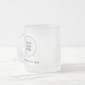 Tasse Givré Simple Modèle Ajouter Entreprise Logo Texte Modern (Devant gauche)