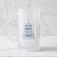 Tasse givré "Sip Sip Hooray Nautical" pour 21e ann
