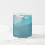 Tasse Givré Skier Silhouette Toutes Ski De Montagne (Devant gauche)