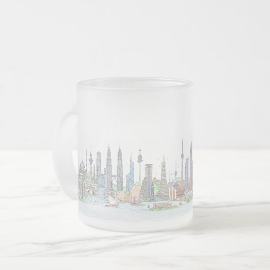 Tasse Givré Skyline du monde (Devant gauche)
