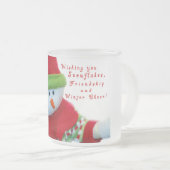 Tasse Givré Snowflakes & Snowman avec devis (Devant droit)