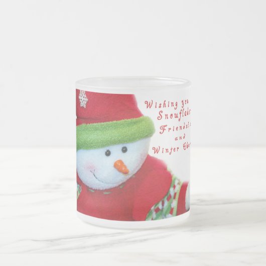 Tasse Givré Snowflakes & Snowman avec devis (Centre)