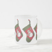 Tasse Givré Snowman Plaid Scarf Christmas Stocking (Devant droit)