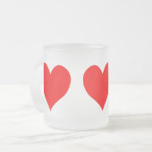 Tasse Givré Solide Rouge Rouge mignon Coeur (Devant gauche)