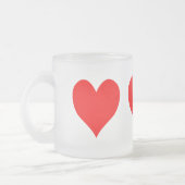 Tasse Givré Solide Rouge Rouge mignon Coeur (Gauche)