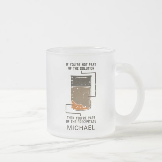 Tasse Givré Solution de chimie personnalisée Précipiter Lab Te (Droit)