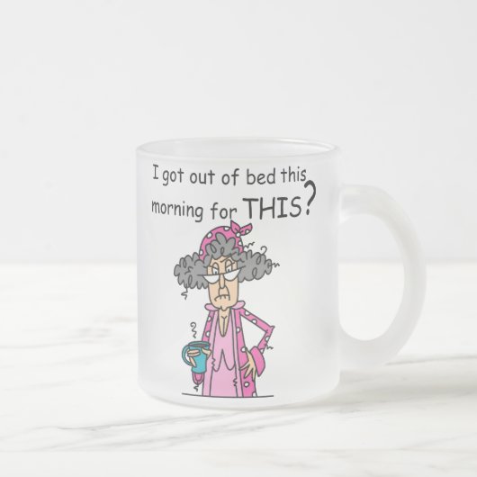 Tasse Givré Sortir de l'humour de lit (Droit)