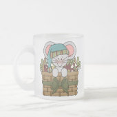 Tasse Givré Souris de Noël dans le panier (Gauche)