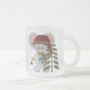 Tasse Givré Souris de Noël décorant l'arbre