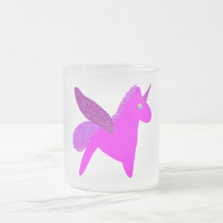 Tasse Givré Sparkly magenta unicorn glitter pegasus