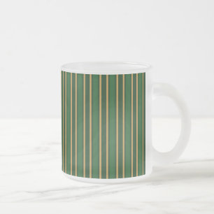 Tasse Givré Springbok vert et or bonbons rayures