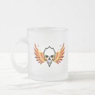 Tasse Givré Squelette Retro Dead Burning Crâne dans l'aile Feu