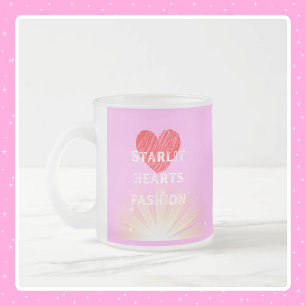 Tasse Givré Starlit Coeurs Mode Coeur rouge Shine