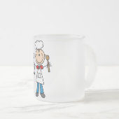 Tasse Givré Stick Figure Cook T-shirts et cadeaux (Devant droit)