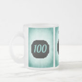 Tasse Givré Style bleu ajouter nom 100e Anniversaire design (Gauche)