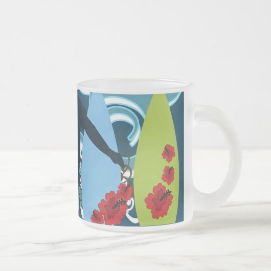 Tasse Givré Surfer cool Dude Surfing Plage Ocean Design (Droit)