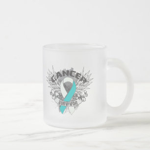 Tasse Givré Survivant à ailes par grunge de cancer du col de