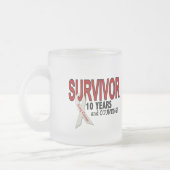 Tasse Givré Survivant de cancer de poumon 10 ans (Gauche)