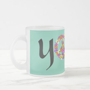 Tasse Givré SYMBOLE DE LA PAIX Yoga Floral