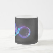 Tasse Givré Symbole de Neon Infinity par Glowing Hummingbird (Devant droit)