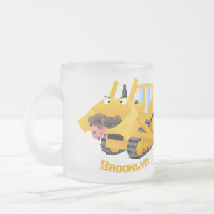 Tasse Givré Sympa joli caractère de dessin animé au bulldozer